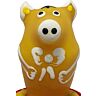 Novelty Condoms CONDOMERIE Pig Sitting Yellow - Hand-painted Fun