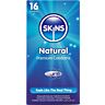 SKINS Natural Condoms 16-Pack - Extra Lubricated and Ultrafine