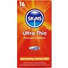 SKINS Ultra Thin Condoms 16-Pack with Enhanced Sensitivity