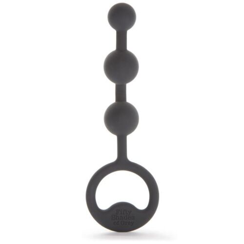 Fifty Anal Balls with Recovery Ring | Silky Silicone