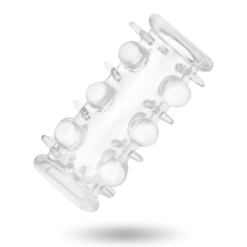 Penis Sleeve Addicted Toys Clear with Textured Ring