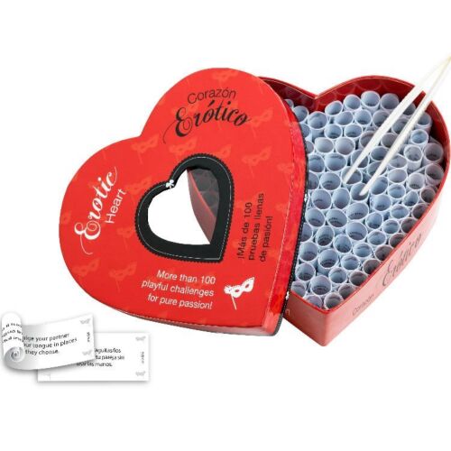 Couples Game Tease & Please Corazón Erótico with 100 Tests