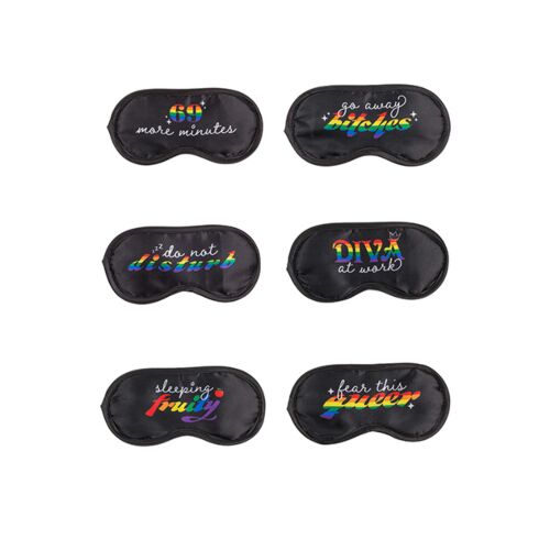 Out Of The Blue Satin Phrase Blindfolds