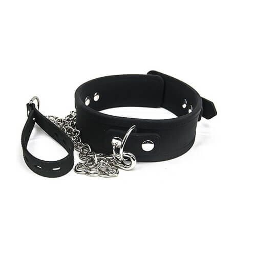 Restraints Bound to Please Silicone Collar and Lead Set with O-ring