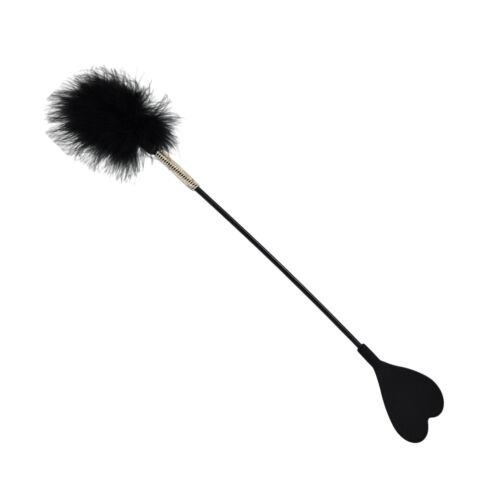Whip Bound to Please Heart Shaped Crop with Feather Tickler