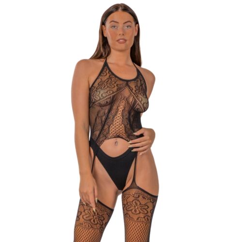 Bodystocking Lace by LJ Halter Neck Design