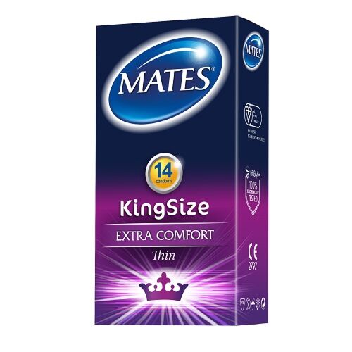 Condoms Mates King Size 14 Pack with Smooth Texture