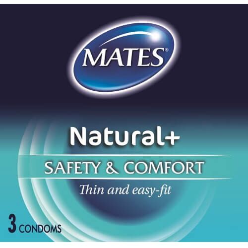 Condoms Mates Natural 3 Pack with Smooth Texture