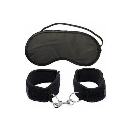 Fetish Set by Set with Adjustable Cuffs and Eye Mask