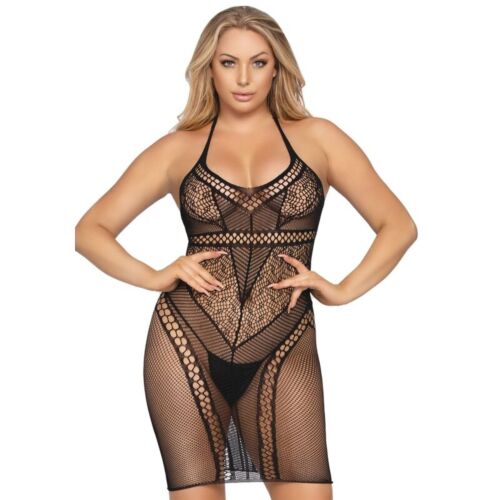 Sexy Mini Dress Leg Avenue Multi Net Halter