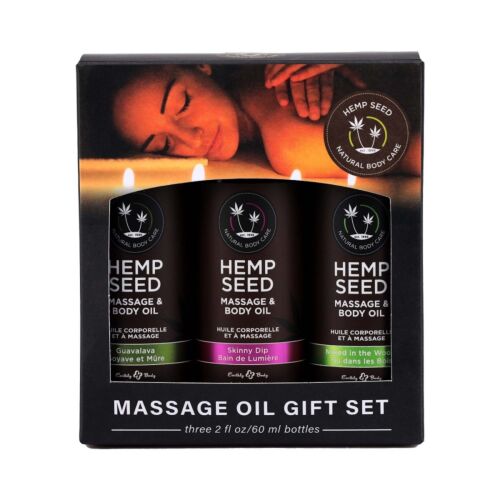 Massage Oil Gift Set Box Earthly Body with Natural Ingredients