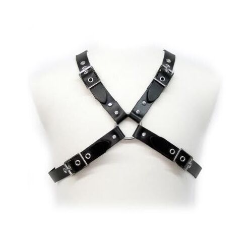 Leather Body Black Buckle Harness for Men