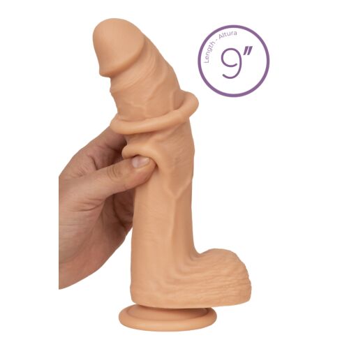 Dildo S Pleasures Realistic DAVID 9" Flesh with Suction Base