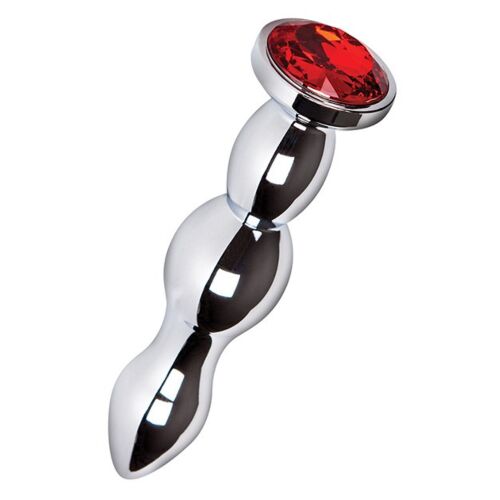 Metal Plug S Pleasures Metal BOA with Glamorous Red Detail
