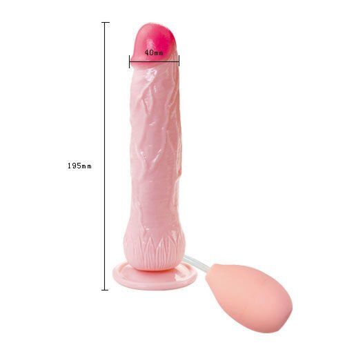 Dildo Baile Eros Realistic Ejaculator with Suction Base