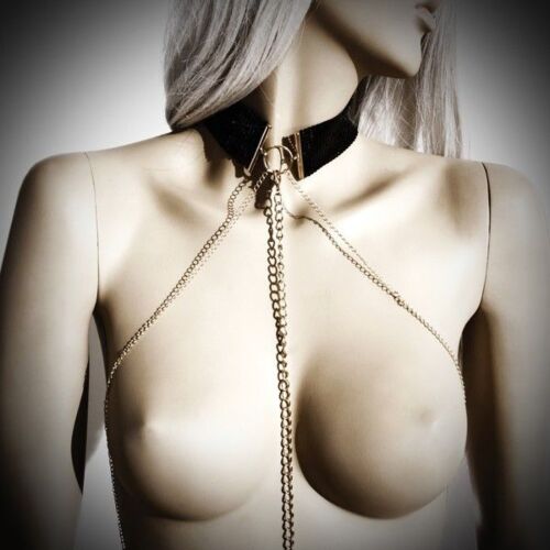 Bijoux Desire Metallique Choker with Adjustable Chain Belt