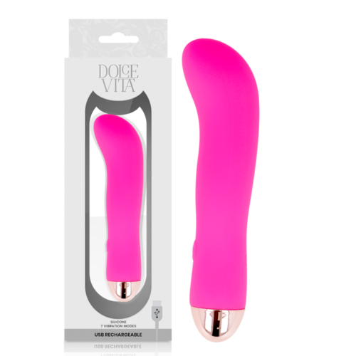 Rechargeable Vibrator Dolce Vita Two Pink with 7 Speeds