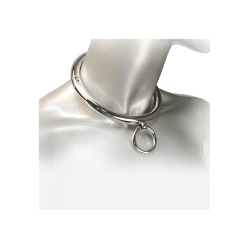 BDSM Collar Metal Hard 10CM with O-ring