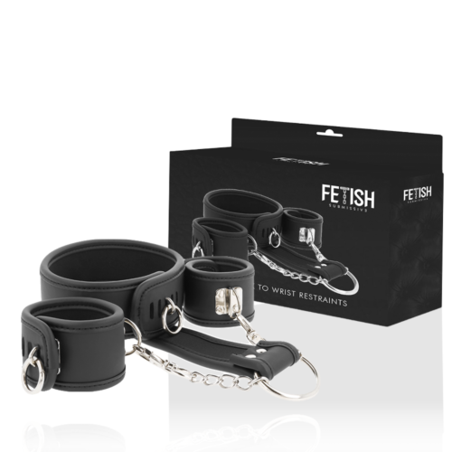 Bondage Set Fetish Submissive with Vegan Leather and Neoprene