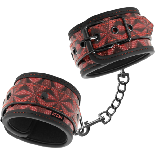 Bondage Ankle Cuffs BEGME Red Edition with Neoprene Lining
