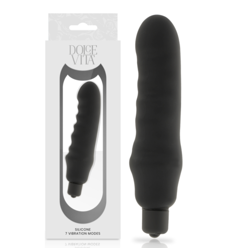 Vibrator DOLCE VITA Genius Black with 7 Vibration Modes