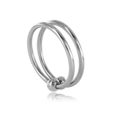 Double Steel Cockring Metal Hard 30mm for Enhanced Pleasure
