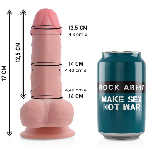Realistic Dildo Rock Army Dual Density Panzer 17cm