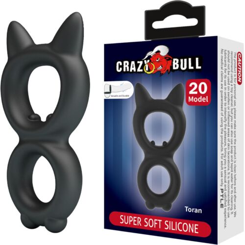 Double Silicone Ring Crazy Bull Model 20 for Enhanced Pleasure
