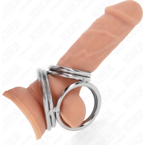 KINK Penis Ring Model 1 - Triple Chrome Metal 3.8cm