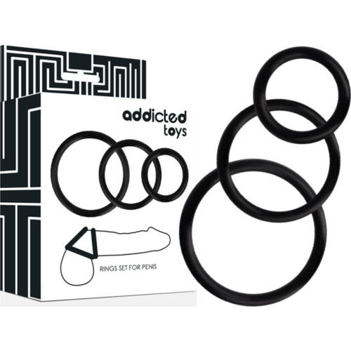 Penis Rings Set Addicted Toys | Three Elastic Options