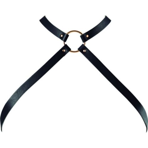 Bijoux Maze Crossed Chest Harness — Adjustable Vegan PU