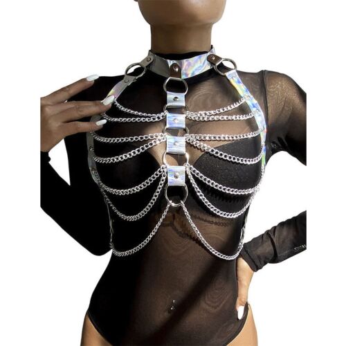 Chest Harness SUBBLIME with Rings and Chains