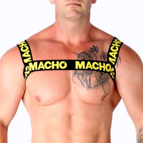 Double Yellow Harness Macho Underwear | Distinctive Adjustable Design