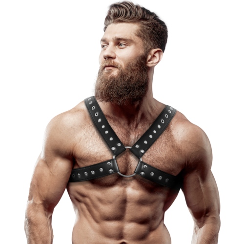 Chest Harness FETISH SUBMISSIVE ATTITUDE Adjustable Eco-Leather