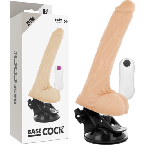 Realistic Vibrator BASECOCK 19 cm with Remote Control