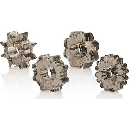 CalExotics Basic Set of 4 Penis Rings for Enhanced Pleasure