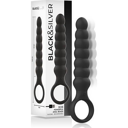 BLACK&SILVER Bob Powerful Anal Vibrator with 10 Vibration Modes