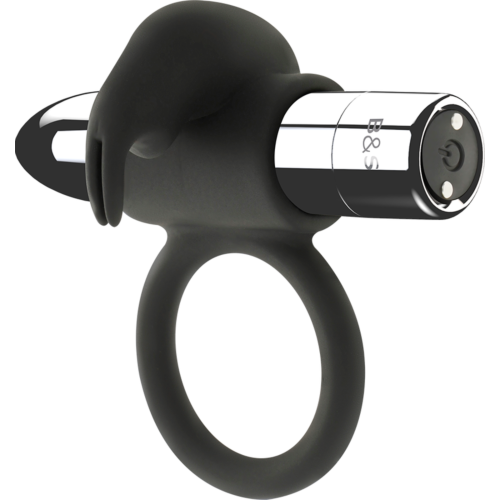 Penis Ring BLACK&SILVER Burton with 10 Vibration Modes