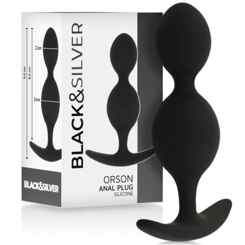 Anal Balls BLACK&SILVER Orson Plug with Velvet Touch