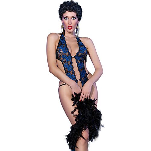 Chilirose CR 4479 Crotchless Bodysuit with Floral Lace