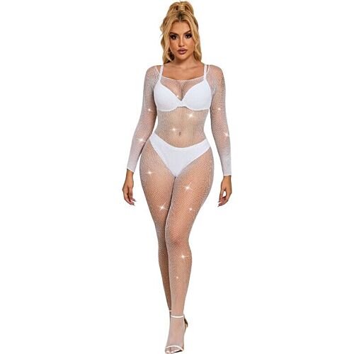 Bodystocking SUBBLIME with Diamond Mesh Long Sleeves