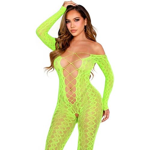 Bodystocking Leg Avenue Crotchless Exotic Snake Lace