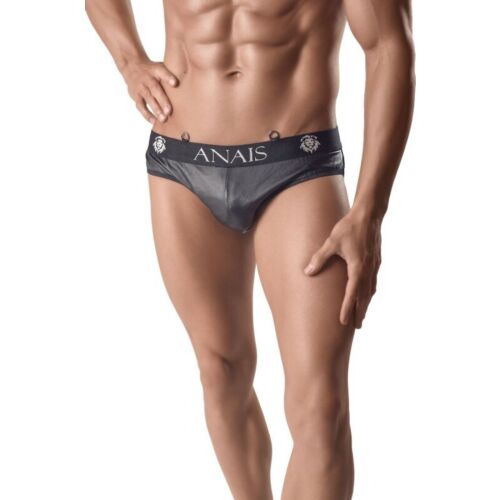 Slips ANAIS MEN ARES | Black leather and mesh