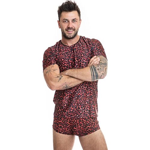 Tribal T-Shirt ANAIS MEN | Soft Red Microfiber Fit