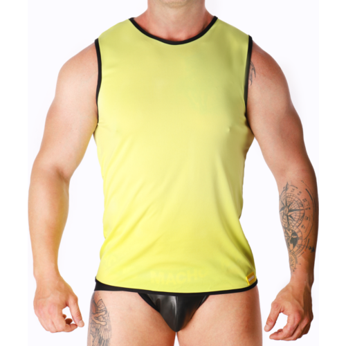MACHO UNDERWEAR Yellow T-Shirt L/XL - Sporty Cut