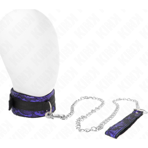 KINK Collar with Short Leash - Velvet Lace