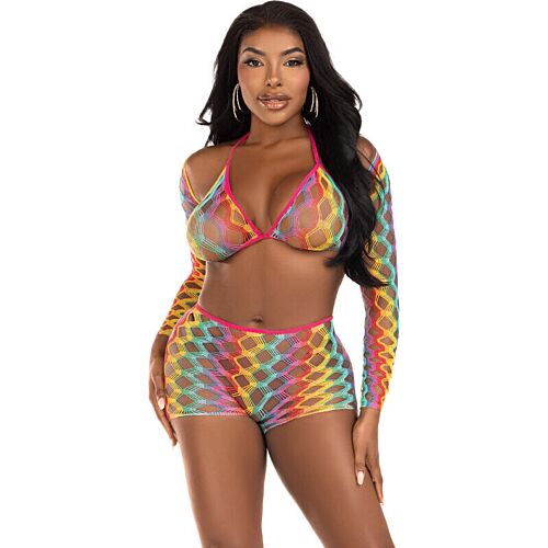 Three Piece Lingerie Set Leg Avenue Multicolour