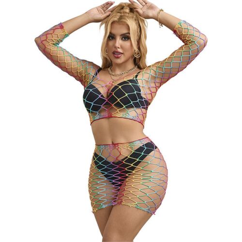 Two-Piece Lingerie Set Subblime Rainbow Design