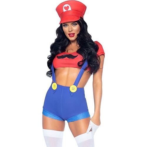 Costume Leg Avenue Sexy Mario Bros Red/Blue