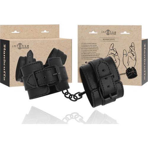 Vegan Leather Handcuffs by INTENSE FETISH